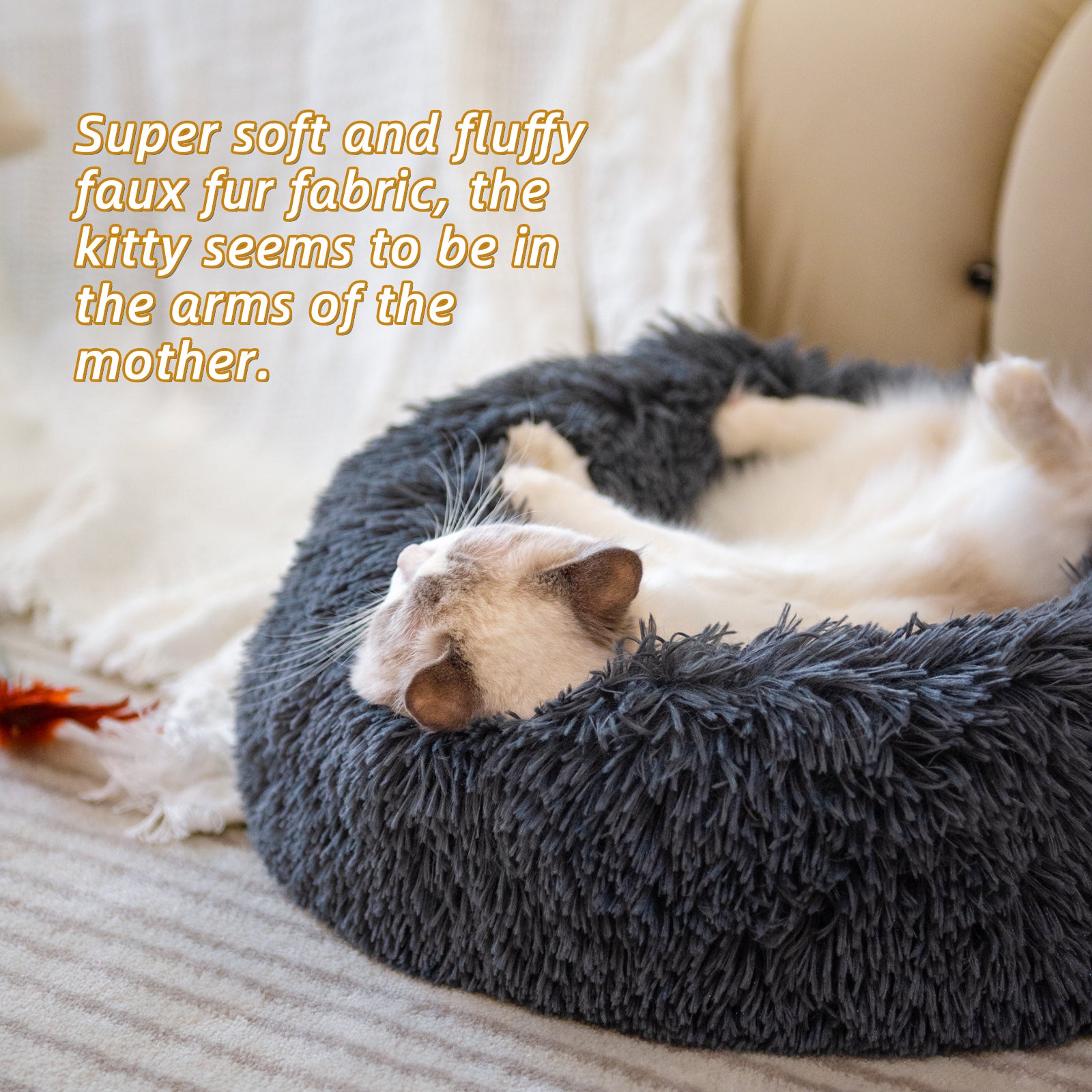 Plush Donut Pet Bed