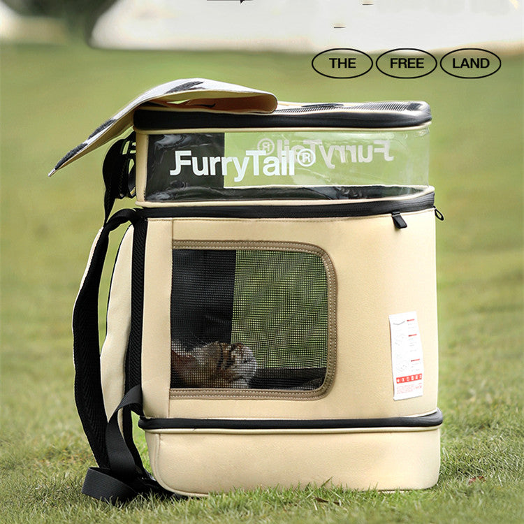 Large Capacity Foldable Pet Carrier Backpack