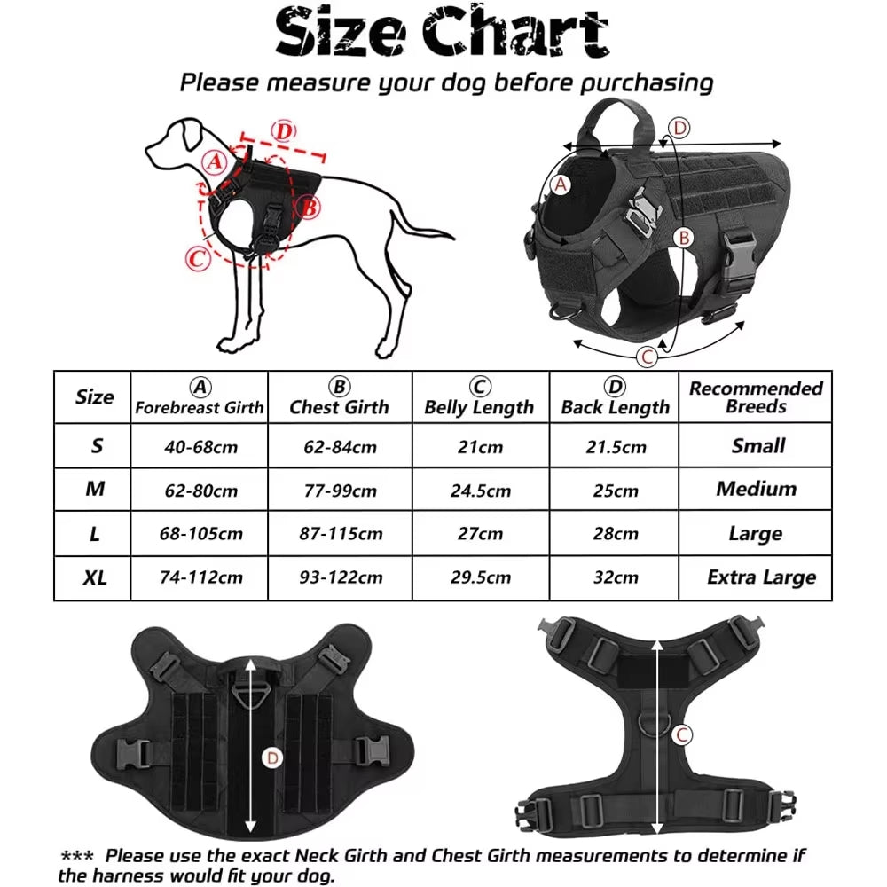 Tactical Dog Harness & Leash Set